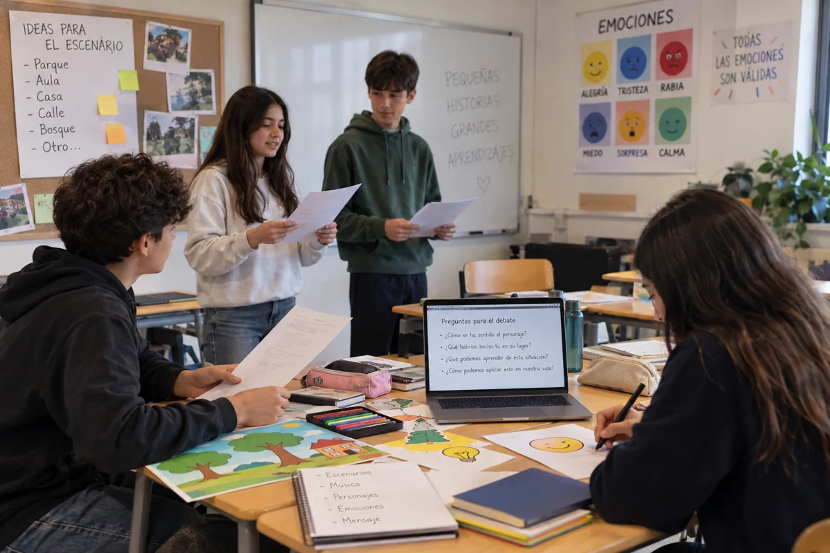 Guion del alumnado y guía docente de un reto de Emotional Play